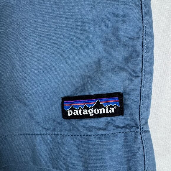 Patagonia Men's Light Blue Flat Front Shorts - Picture 6 of 7